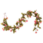 vidaXL Blumengirlanden Blumen 6 Stk. Rosenrot 215 cm