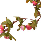 vidaXL Blumengirlanden Blumen 6 Stk. Rosenrot 215 cm