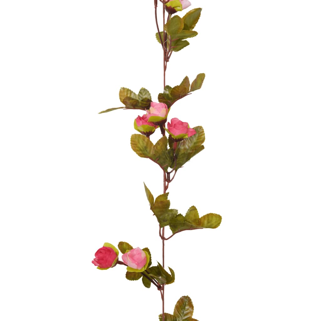 vidaXL Blumengirlanden Blumen 6 Stk. Rosenrot 215 cm