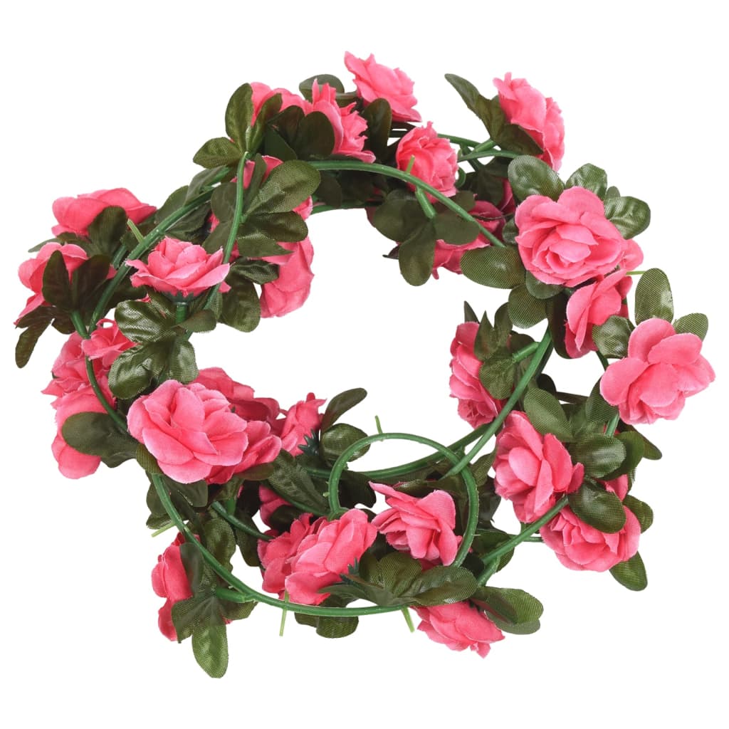 vidaXL Blumengirlanden Blumen 6 Stk. Rosa 240 cm