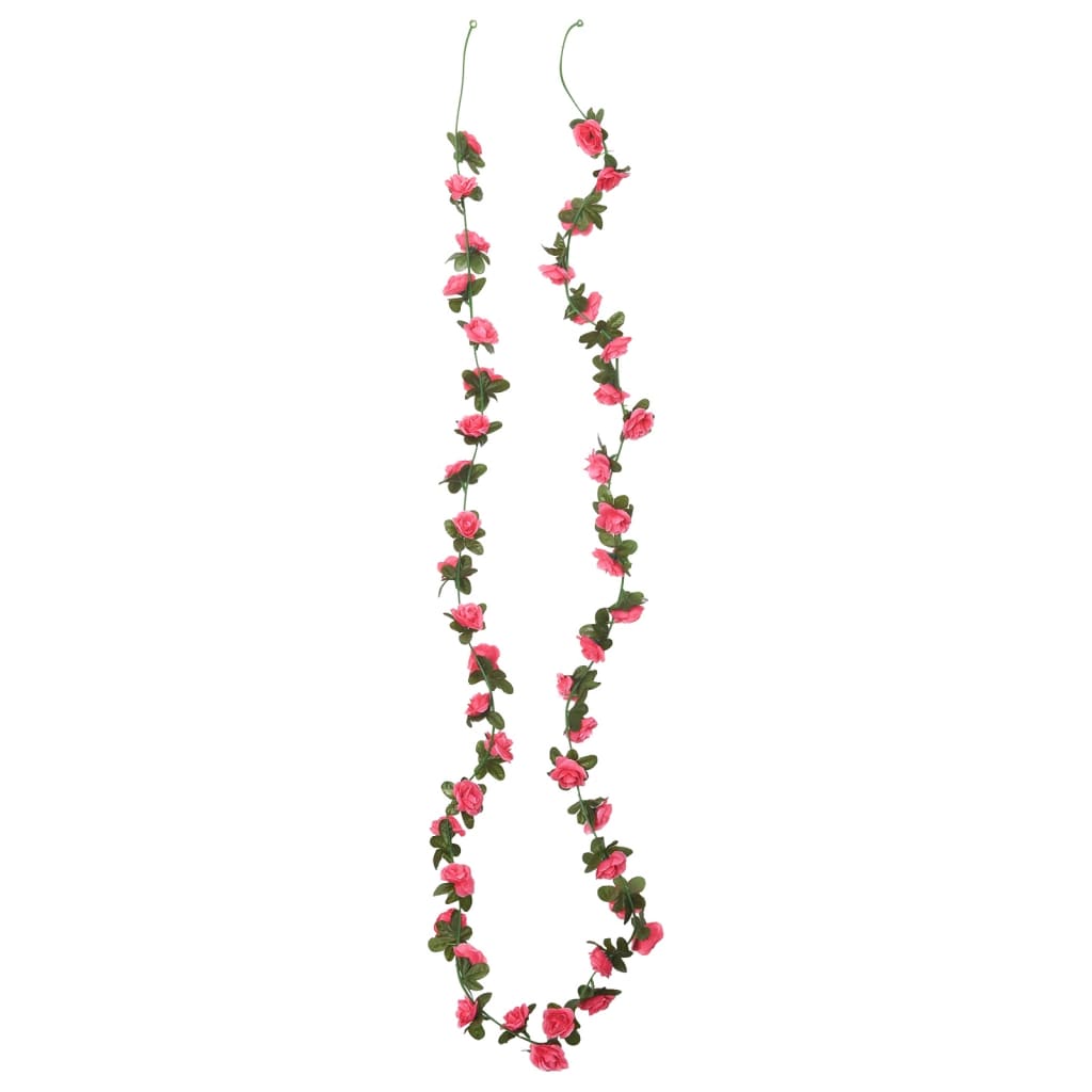 vidaXL Blumengirlanden Blumen 6 Stk. Rosa 240 cm