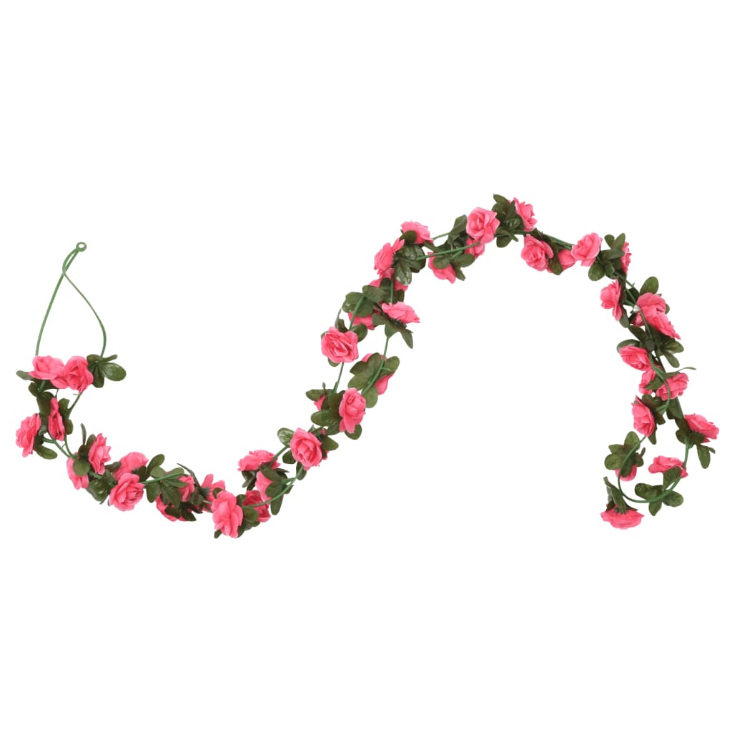 vidaXL Blumengirlanden Blumen 6 Stk. Rosa 240 cm