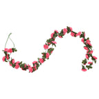 vidaXL Blumengirlanden Blumen 6 Stk. Rosa 240 cm