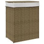 vidaXL Wäschekorb mit Deckel 46x33x60 cm Poly Rattan