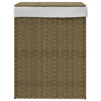 vidaXL Wäschekorb mit Deckel 46x33x60 cm Poly Rattan