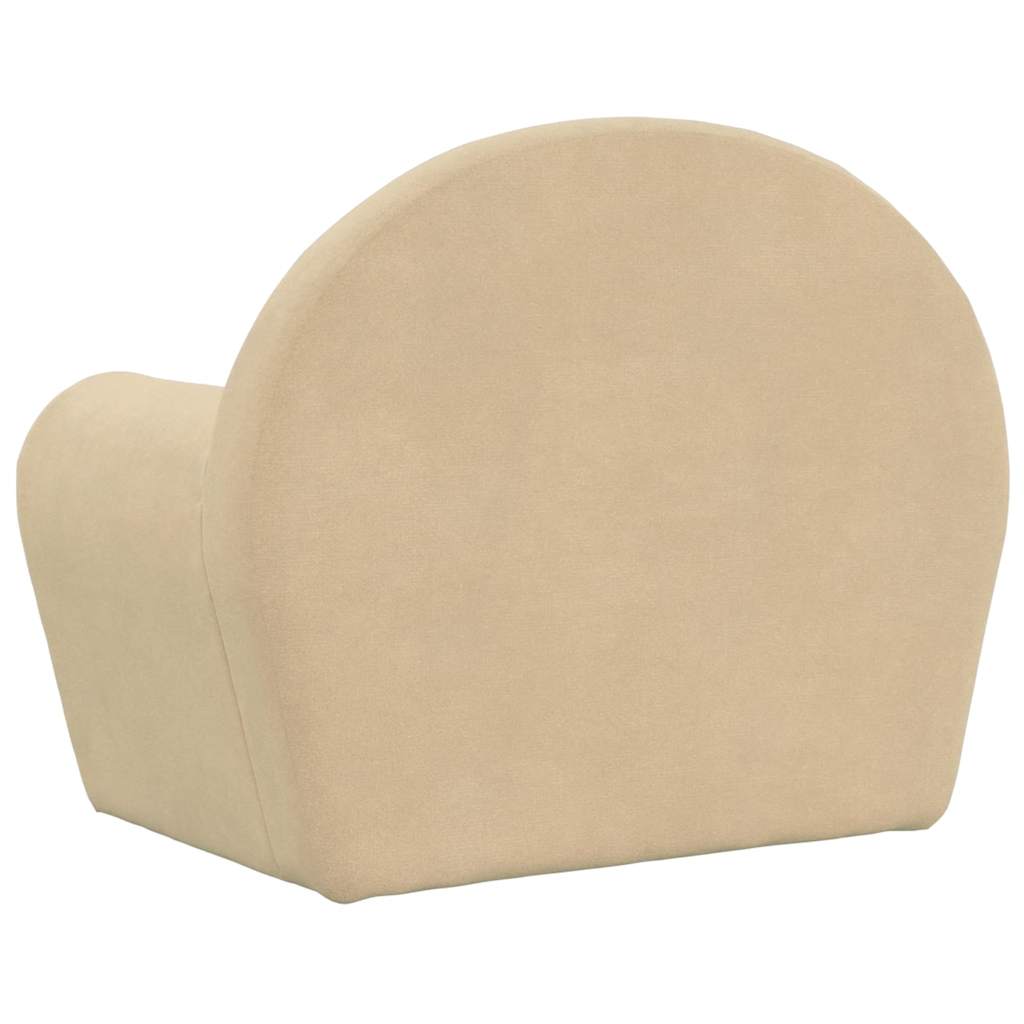 vidaXL Kindersofa Creme Weicher Plüsch