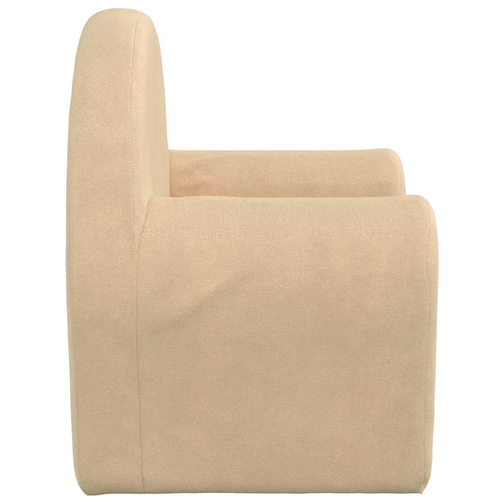 vidaXL Schlafsofa für Kinder Creme Weicher Plüsch