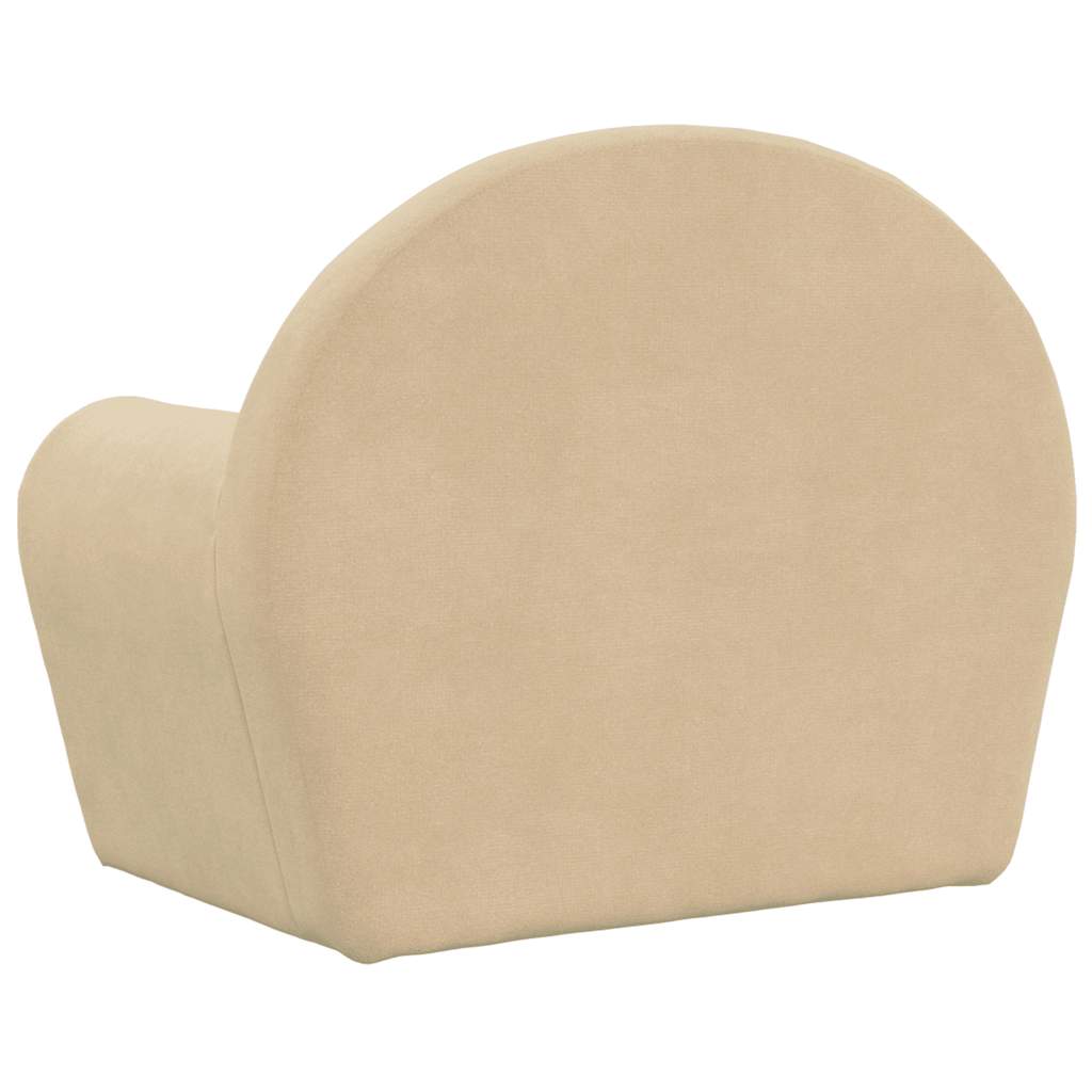 vidaXL Schlafsofa für Kinder Creme Weicher Plüsch