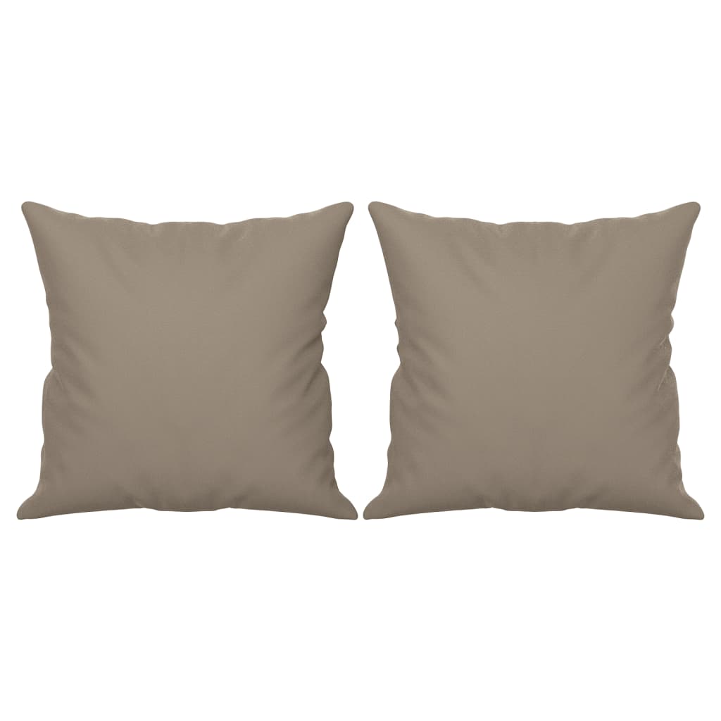 vidaXL 3-Sitzer-Sofa mit Kissen Taupe 180 cm Mikrofasergewebe