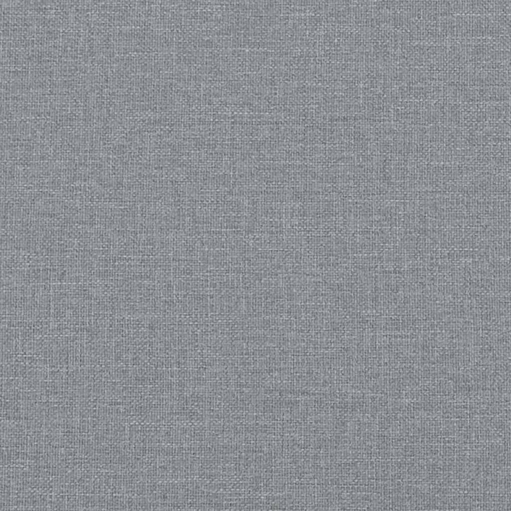 vidaXL Sessel mit Hocker Hellgrau 60 cm Stoff