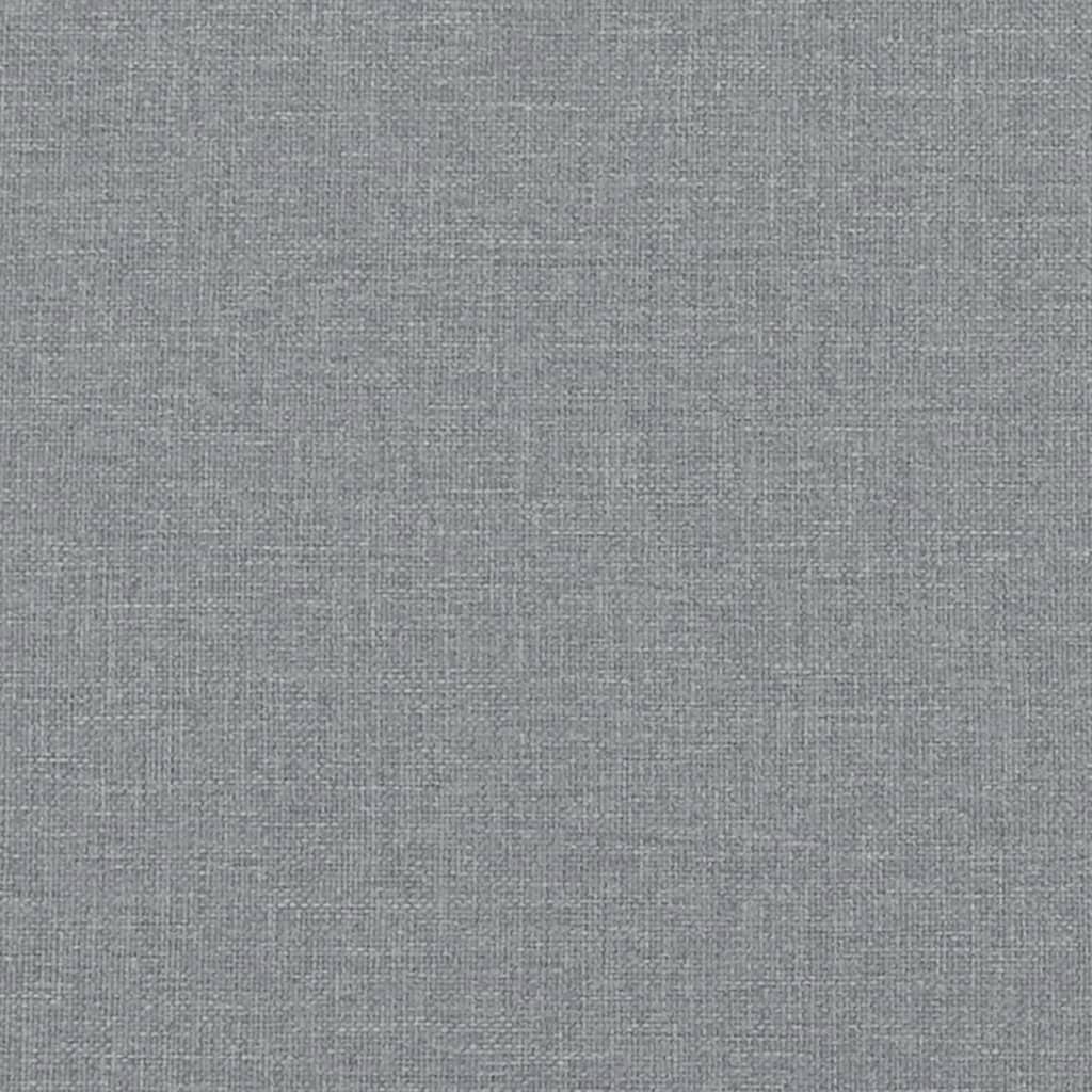 vidaXL 3-Sitzer-Sofa mit Hocker Hellgrau 180 cm Stoff