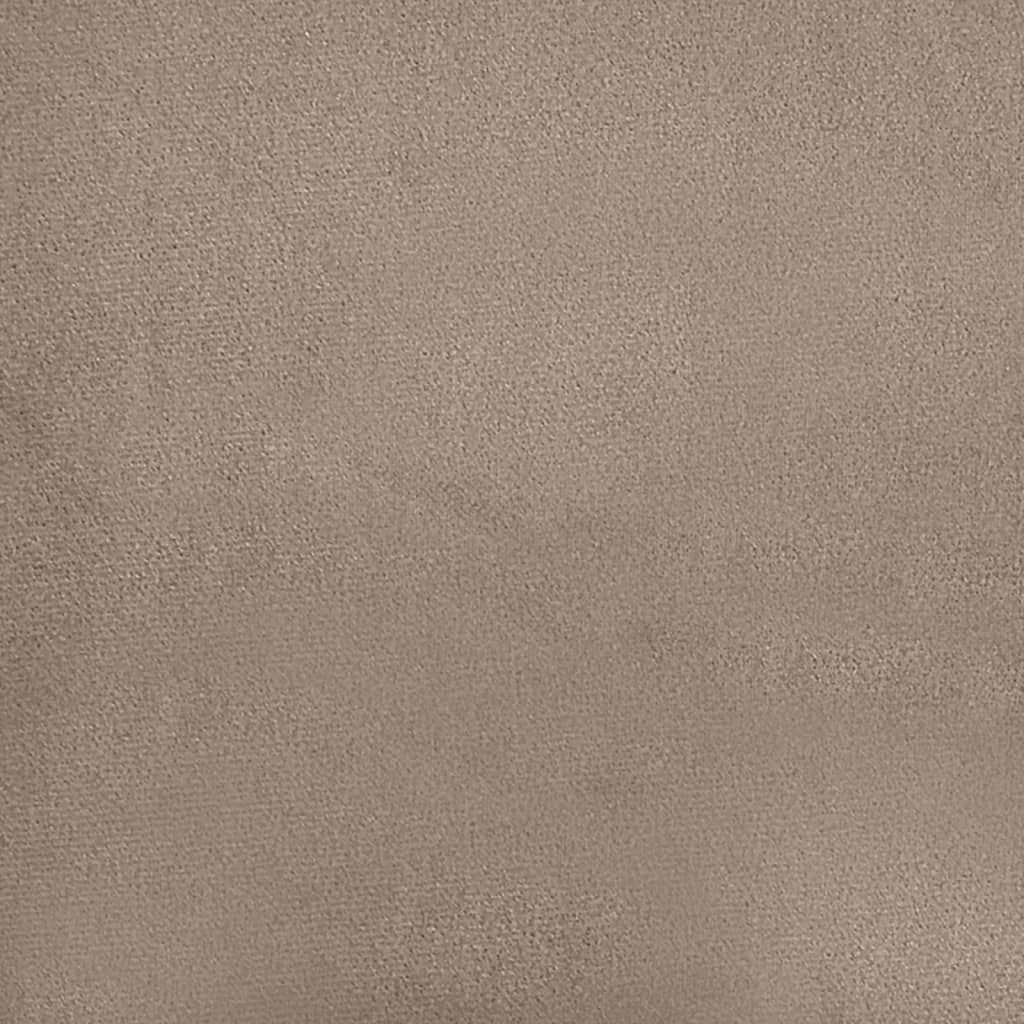 vidaXL Sessel mit Hocker Taupe 60 cm Mikrofasergewebe