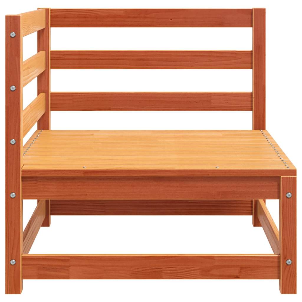 vidaXL Garten-Ecksofa Wachsbraun 70x70x67 cm Massivholz Kiefer