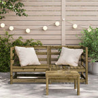 vidaXL Garten-Ecksofas 2 Stk. 70x70x67 cm Kiefernholz Imprägniert