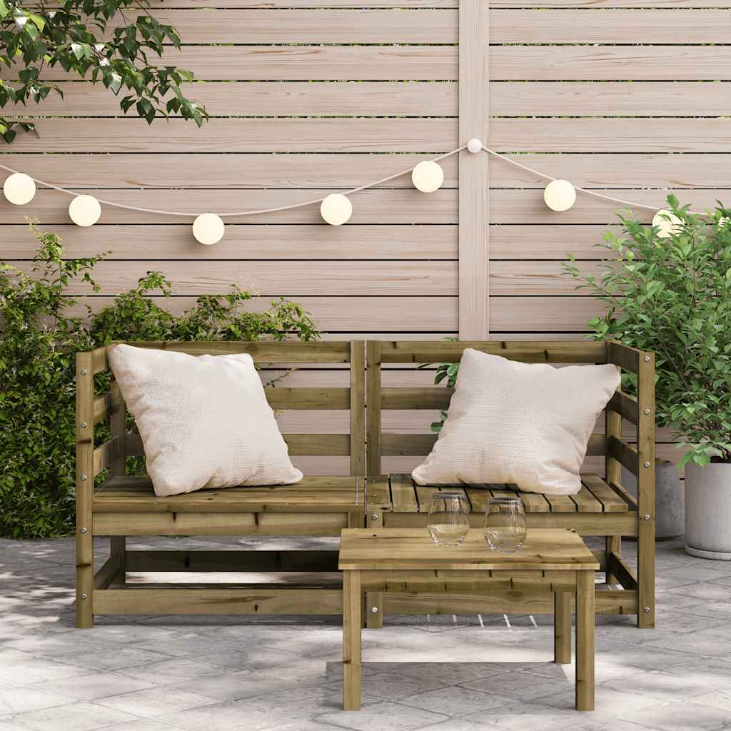vidaXL Garten-Ecksofas 2 Stk. 70x70x67 cm Kiefernholz Imprägniert