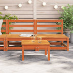 vidaXL Gartensofas ohne Armlehnen 2 Stk. Wachsbraun Massivholz Kiefer