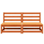 vidaXL Gartensofas ohne Armlehnen 2 Stk. Wachsbraun Massivholz Kiefer