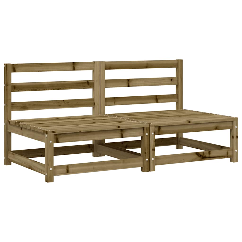 vidaXL Gartensofas ohne Armlehnen 2 Stk. 70x70x67 cm Kiefernholz