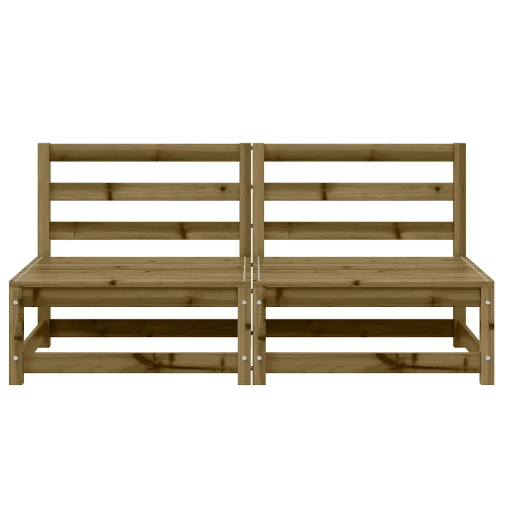 vidaXL Gartensofas ohne Armlehnen 2 Stk. 70x70x67 cm Kiefernholz