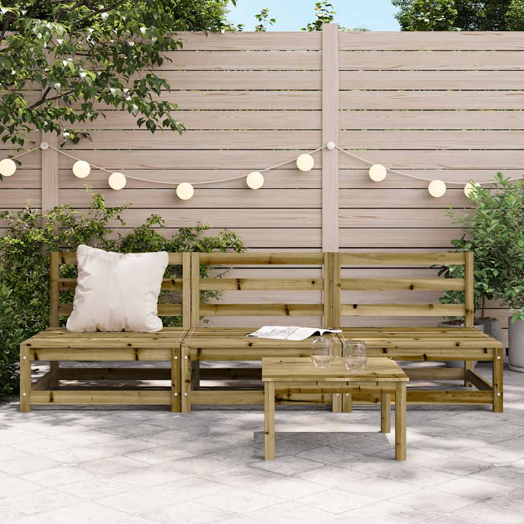 vidaXL Gartensofas ohne Armlehnen 3 Stk. 70x70x67 cm Kiefernholz