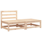 vidaXL Gartensofa ohne Armlehnen mit Fußhocker Massivholz Kiefer