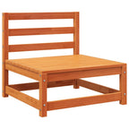 vidaXL Gartensofa ohne Armlehnen mit Fußhocker Wachsbraun Kiefernholz
