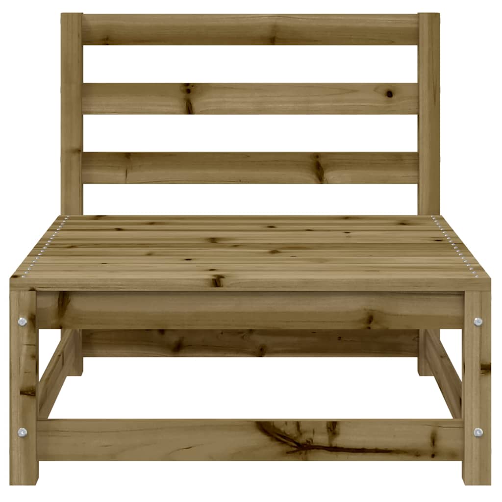 vidaXL Gartensofa ohne Armlehnen mit Hocker Kiefernholz Imprägniert
