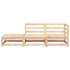 vidaXL Gartensofa mit Fußhocker 2-Sitzer Massivholz Kiefer