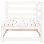 vidaXL Gartensofa mit Hocker 2-Sitzer Weiß Massivholz Kiefer