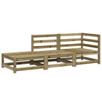 vidaXL Gartensofa mit Hocker 2-Sitzer Kiefernholz Imprägniert