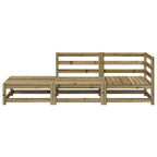 vidaXL Gartensofa mit Hocker 2-Sitzer Kiefernholz Imprägniert