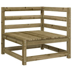 vidaXL Gartensofa mit Hocker 2-Sitzer Kiefernholz Imprägniert
