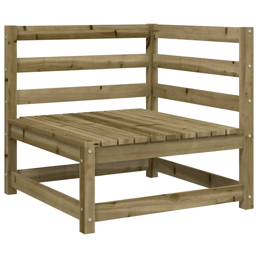 vidaXL Gartensofa mit Hocker 2-Sitzer Kiefernholz Imprägniert