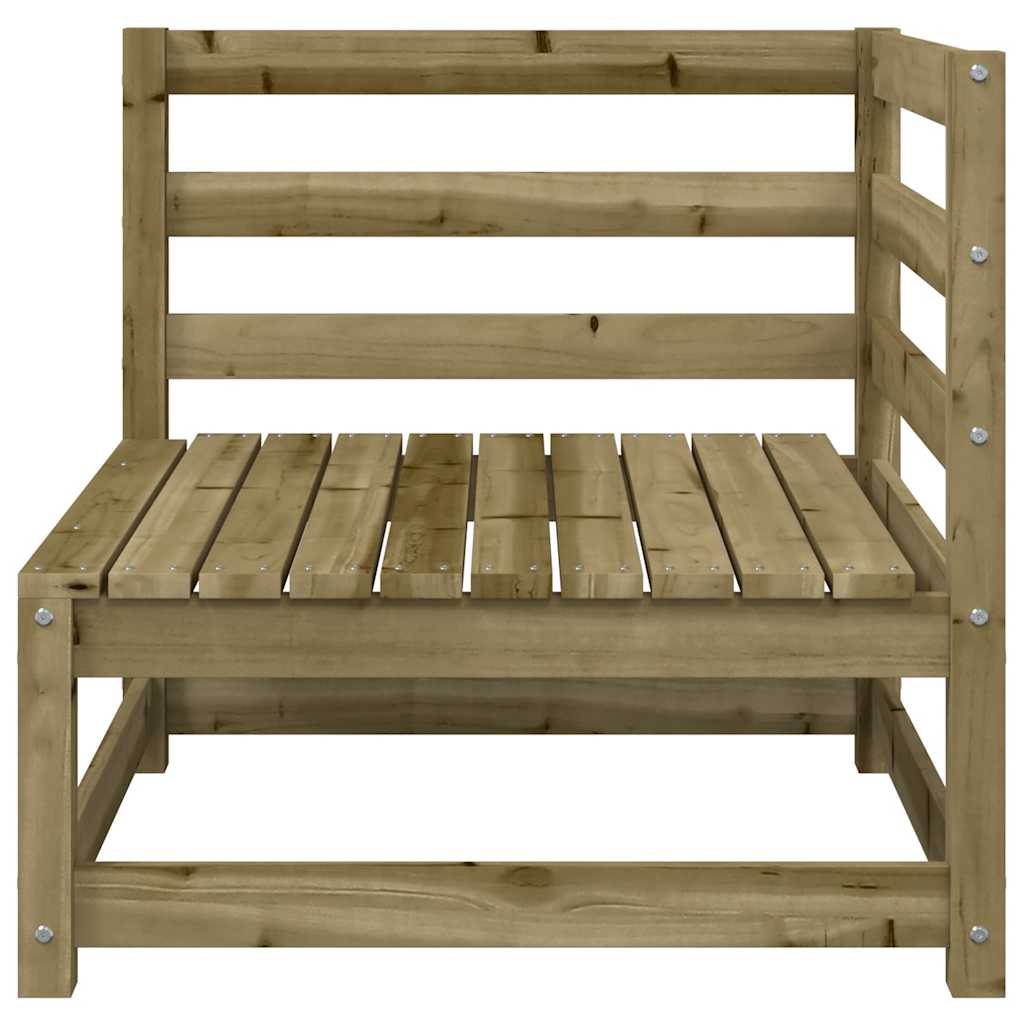 vidaXL Gartensofa mit Hocker 2-Sitzer Kiefernholz Imprägniert
