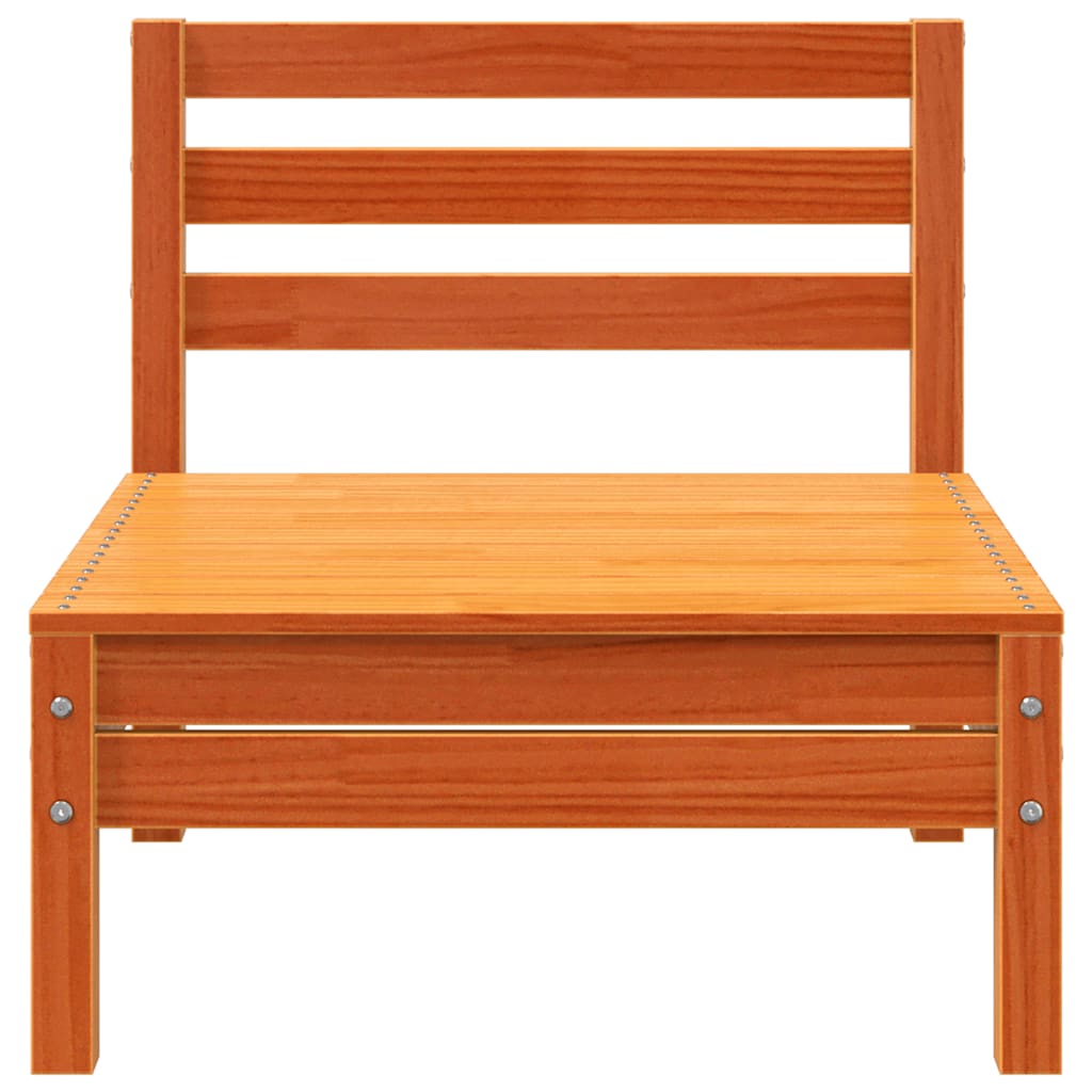 vidaXL Gartensofa ohne Armlehnen Wachsbraun Massivholz Kiefer