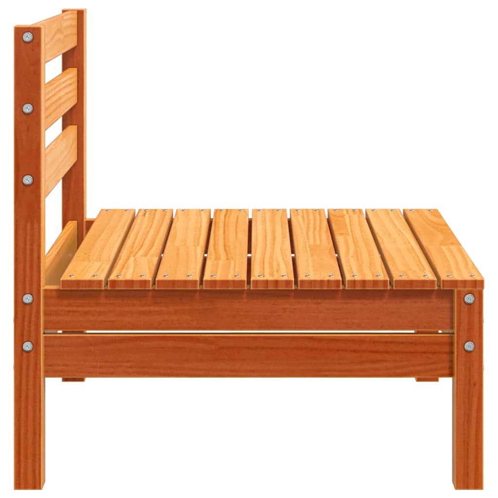vidaXL Gartensofa ohne Armlehnen Wachsbraun Massivholz Kiefer