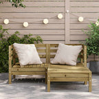 vidaXL Gartensofa 2-Sitzer mit Hocker Kiefernholz Imprägniert