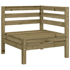 vidaXL Gartensofa 2-Sitzer mit Hocker Kiefernholz Imprägniert