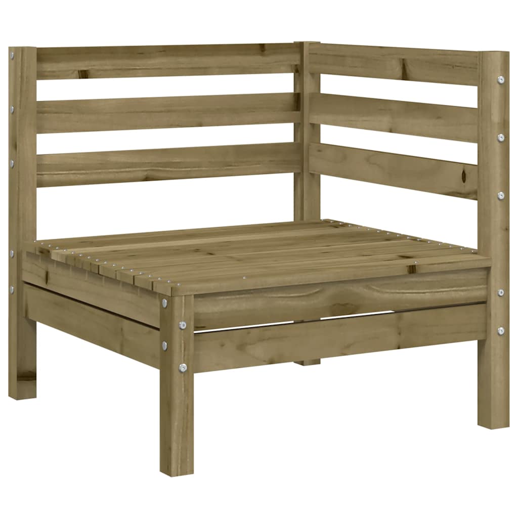 vidaXL Gartensofa 2-Sitzer mit Hocker Kiefernholz Imprägniert