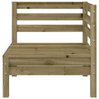 vidaXL Gartensofa 2-Sitzer mit Hocker Kiefernholz Imprägniert