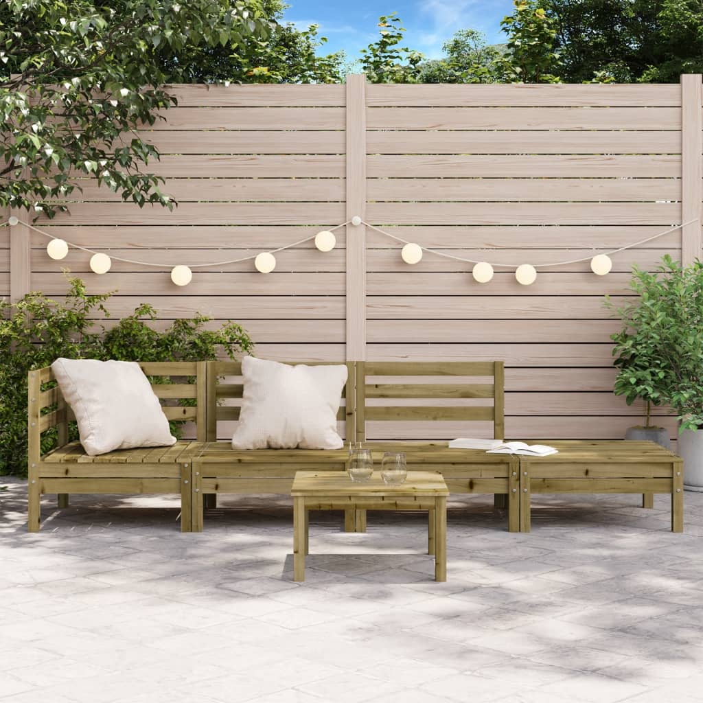 vidaXL Gartensofa 4-Sitzer Kiefernholz Imprägniert