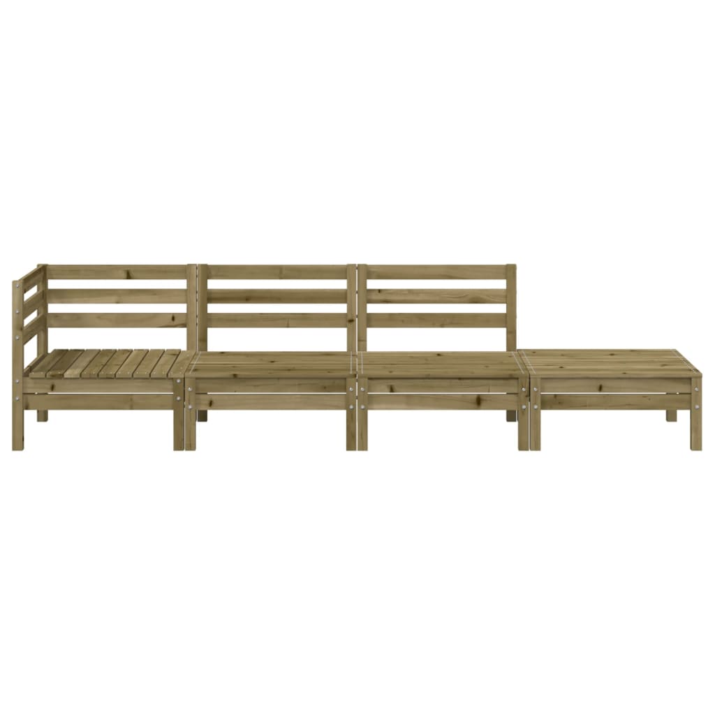 vidaXL Gartensofa 4-Sitzer Kiefernholz Imprägniert
