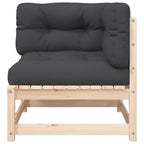 vidaXL Garten-Ecksofa mit Kissen Massivholz Kiefer