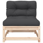 vidaXL Gartensofa ohne Armlehnen mit Kissen Massivholz Kiefer