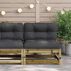 vidaXL Gartensofa ohne Armlehnen mit Kissen Kiefernholz Imprägniert