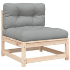 vidaXL Gartensofas ohne Armlehnen mit Kissen 2 Stk. Massivholz Kiefer