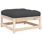 vidaXL Gartenhocker mit Kissen Massivholz Kiefer