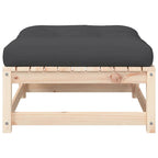 vidaXL Gartenhocker mit Kissen Massivholz Kiefer