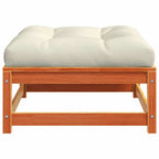 vidaXL Gartenhocker mit Kissen Wachsbraun Massivholz Kiefer