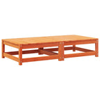 vidaXL Gartenhocker mit Kissen 2 Stk. Wachsbraun Massivholz Kiefer